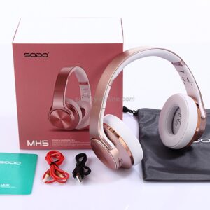 Sodo MH5 Headphones and Speaker 2 in 1 Rose Gold