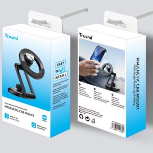 Trusmi Magnetic Car Phone Holder Multi-angle Rotation Foldable Black LP07-011