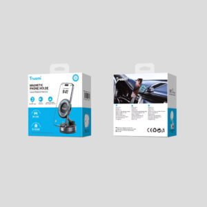 Trusmi Vacuum Magnetic Car Phone Holder (Manual) Black LP19-01