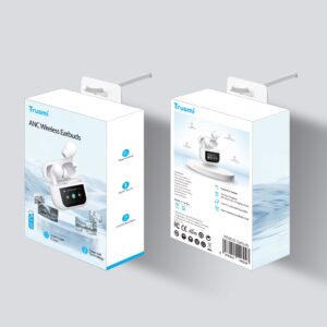 TRUSMI White In-Ear Multifunctional Wireless Earphone with LED Screen WS08-01