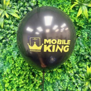 Mobile King Balloons Black - Pack of 50