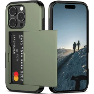 Samsung A37 Military Green Back Card Holder Case