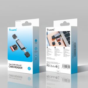 TRUSMI 4 in 1 Dual Card Reader Grey CA01-05