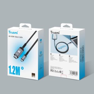 Trusmi Type-C to HDMI 4K Cable Black 1.2M CA52-04B