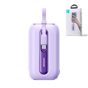 Joyroom CCC Colorful Series Mini Power Bank 10000mAh 22.5w With dual Cables Purple JR-L012
