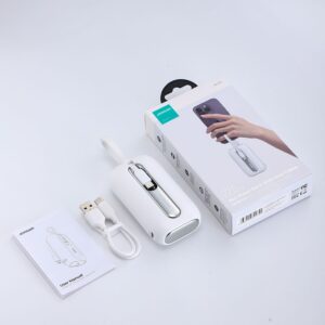 Joyroom CCC Colorful Series Mini Power Bank 10000mAh 22.5w With dual Cables White JR-L012