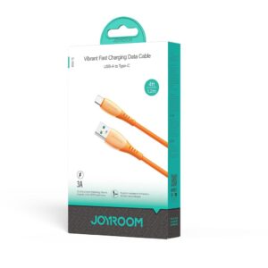 Joyroom USB A to Type-C 1.2m Orange 3A Fast Charging Data Cable S-A59