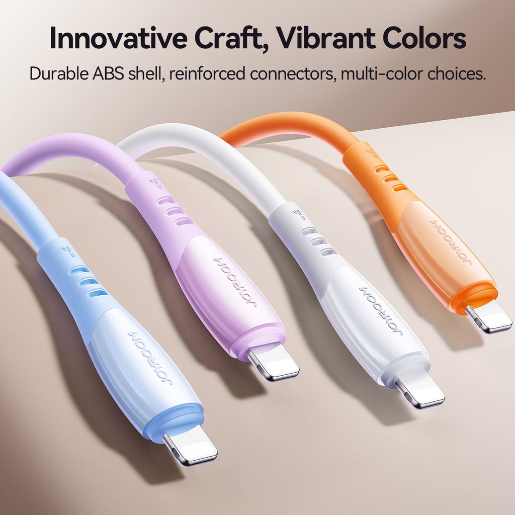 Joyroom USB A to Lightning 1.2m White 3A Fast Charging Data Cable S-A59
