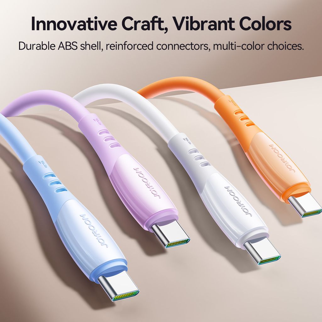 Joyroom USB A to Type-C 1.2m White 3A Fast Charging Data Cable S-A59
