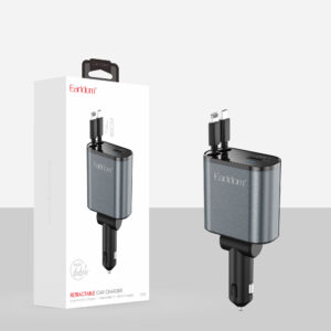 Earldom Car Charger with Retractable Cables EC-CC38