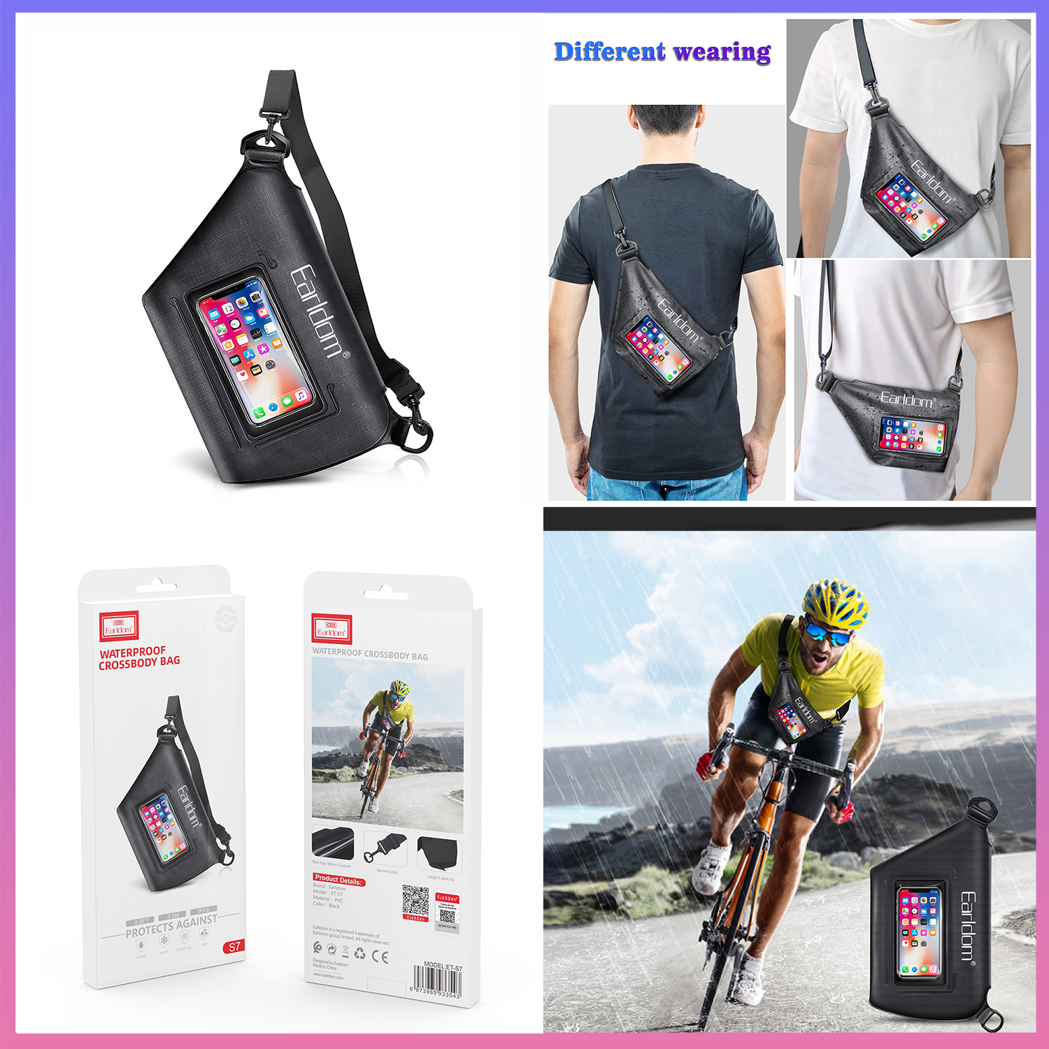 Earldom Waterproof Cross Body Bag ET-S7