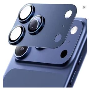 iPhone 17 Pro Max Camera Glass Protector Full Panel Blue - Pack of 5