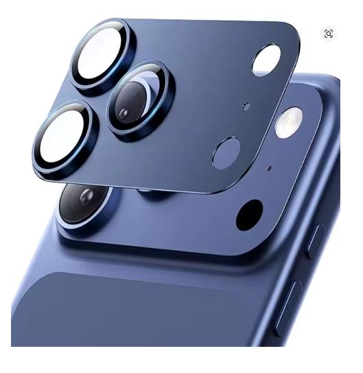 iPhone 17 Pro Camera Glass Protector Full Panel Blue - Pack of 5