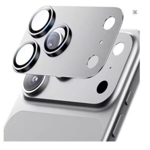 iPhone 17 Pro Max Camera Glass Protector Full Panel Silver - Pack of 5