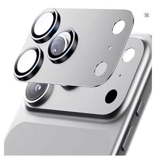 iPhone 17 Pro Camera Glass Protector Full Panel Silver - Pack of 5